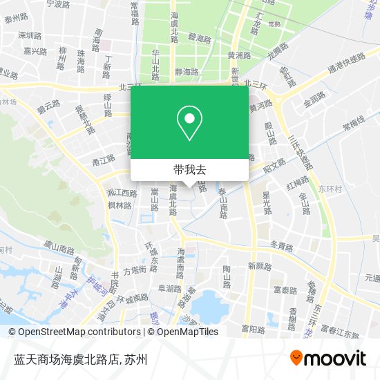 蓝天商场海虞北路店地图