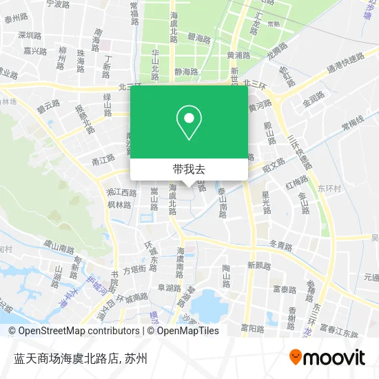蓝天商场海虞北路店地图