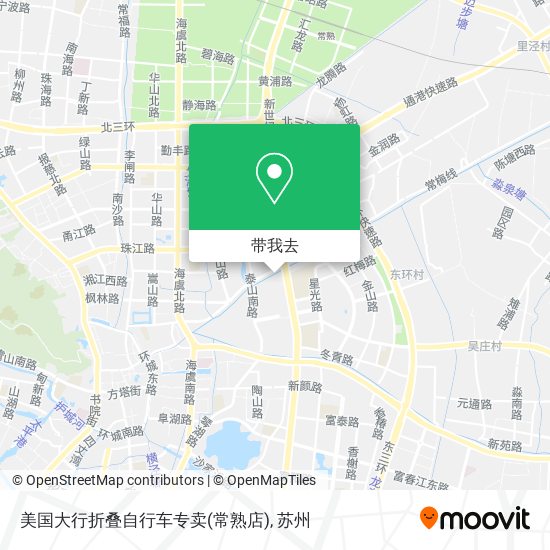 美国大行折叠自行车专卖(常熟店)地图