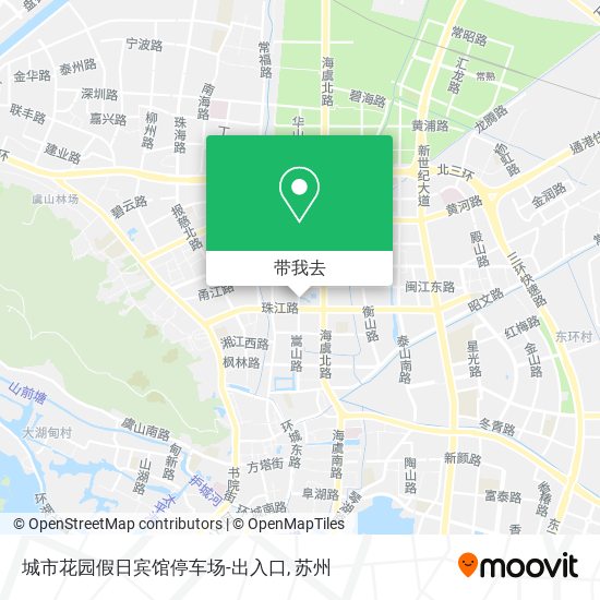 城市花园假日宾馆停车场-出入口地图