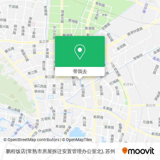 鹏程饭店(常熟市房屋拆迁安置管理办公室北)地图