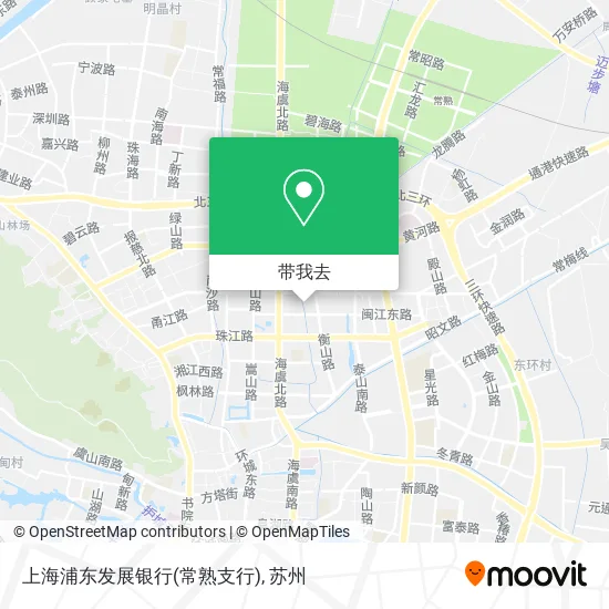 上海浦东发展银行(常熟支行)地图