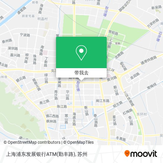 上海浦东发展银行ATM(勤丰路)地图