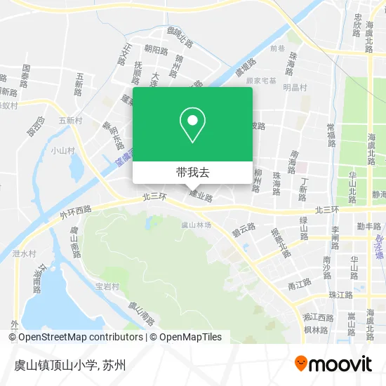 虞山镇顶山小学地图