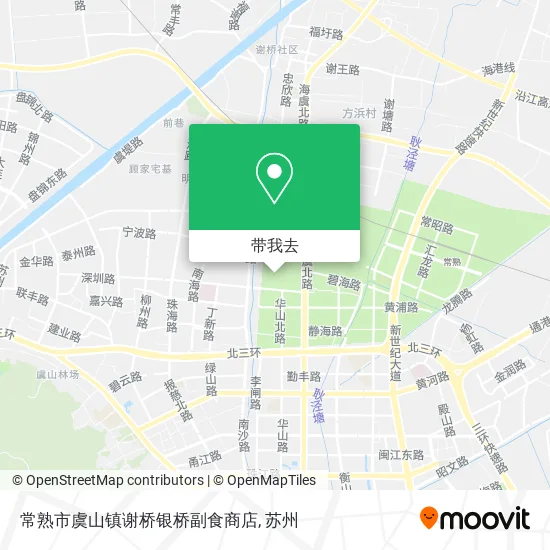 常熟市虞山镇谢桥银桥副食商店地图