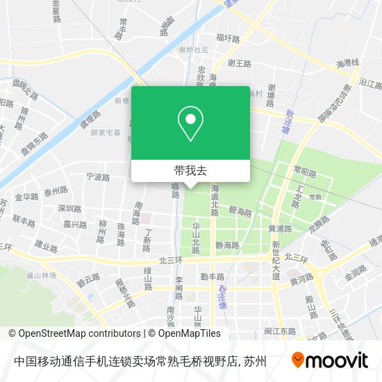 中国移动通信手机连锁卖场常熟毛桥视野店地图