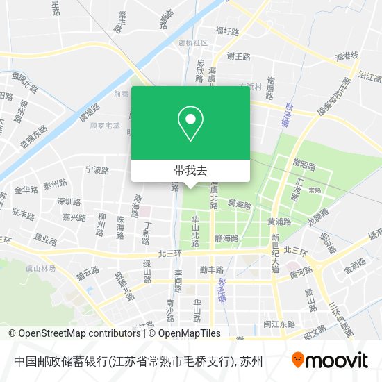 中国邮政储蓄银行(江苏省常熟市毛桥支行)地图