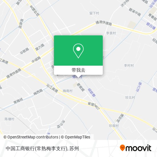 中国工商银行(常熟梅李支行)地图