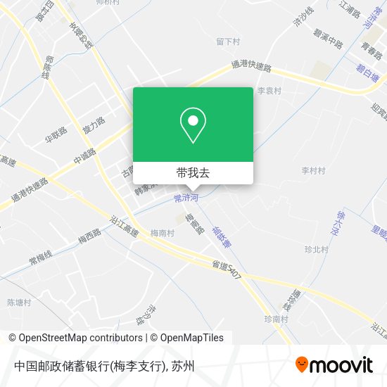 中国邮政储蓄银行(梅李支行)地图