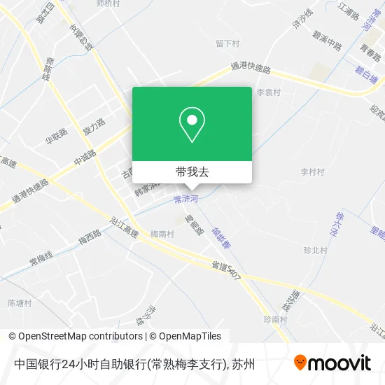 中国银行24小时自助银行(常熟梅李支行)地图