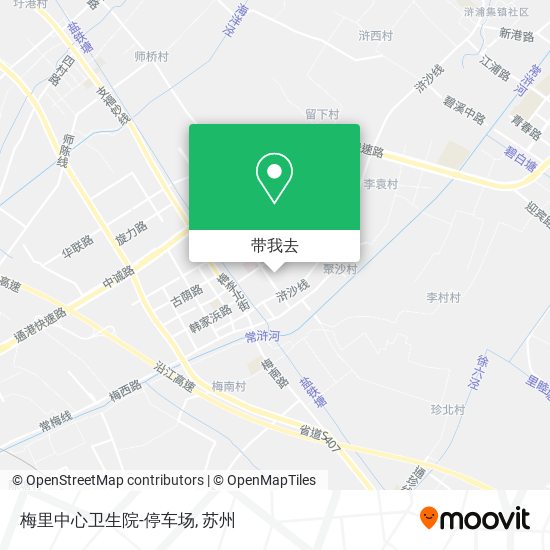 梅里中心卫生院-停车场地图