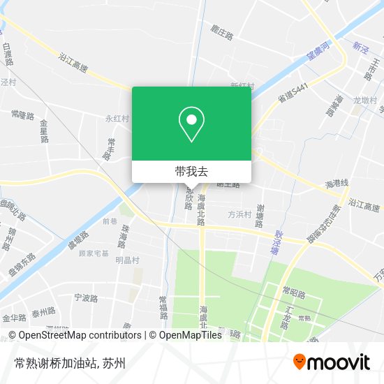 常熟谢桥加油站地图