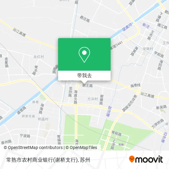 常熟市农村商业银行(谢桥支行)地图