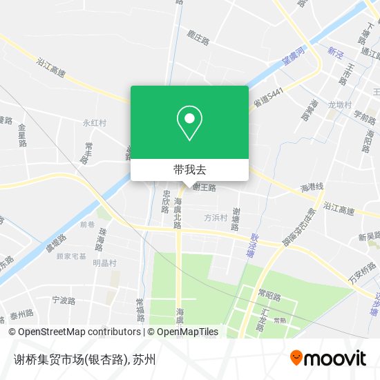 谢桥集贸市场(银杏路)地图
