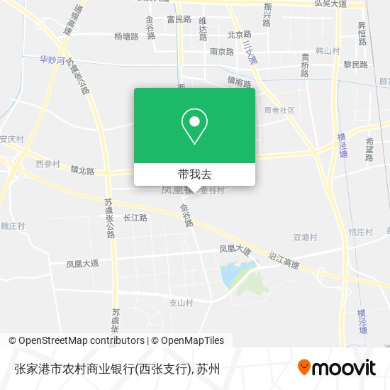 张家港市农村商业银行(西张支行)地图