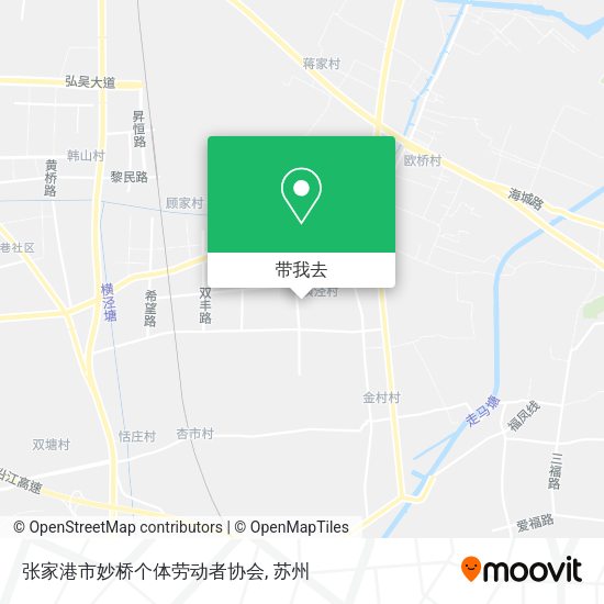 张家港市妙桥个体劳动者协会地图