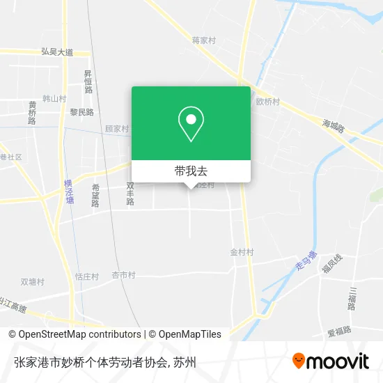 张家港市妙桥个体劳动者协会地图