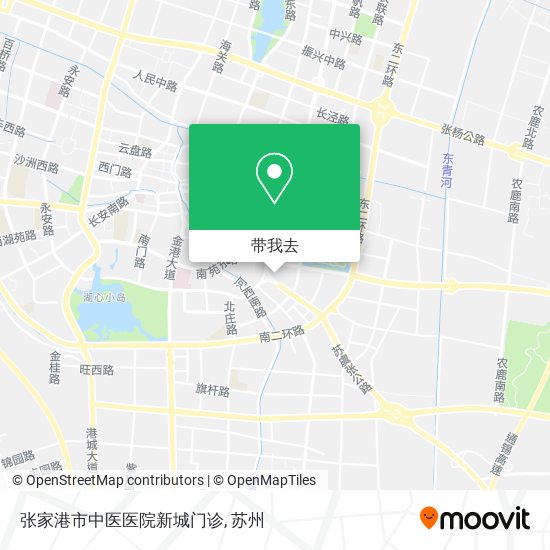 张家港市中医医院新城门诊地图
