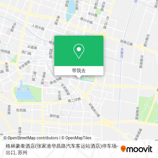 格林豪泰酒店(张家港华昌路汽车客运站酒店)停车场-出口地图