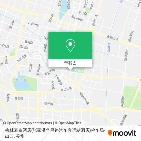 格林豪泰酒店(张家港华昌路汽车客运站酒店)停车场-出口地图