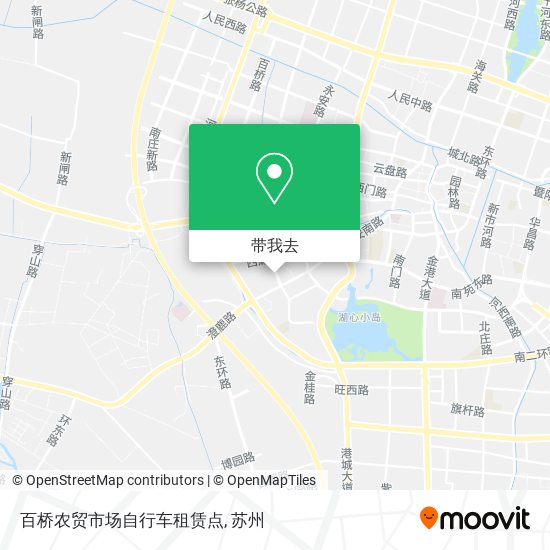 百桥农贸市场自行车租赁点地图