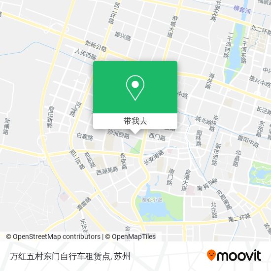 万红五村东门自行车租赁点地图