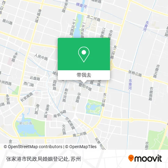 张家港市民政局婚姻登记处地图