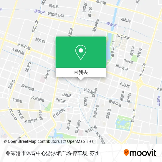 张家港市体育中心游泳馆广场-停车场地图