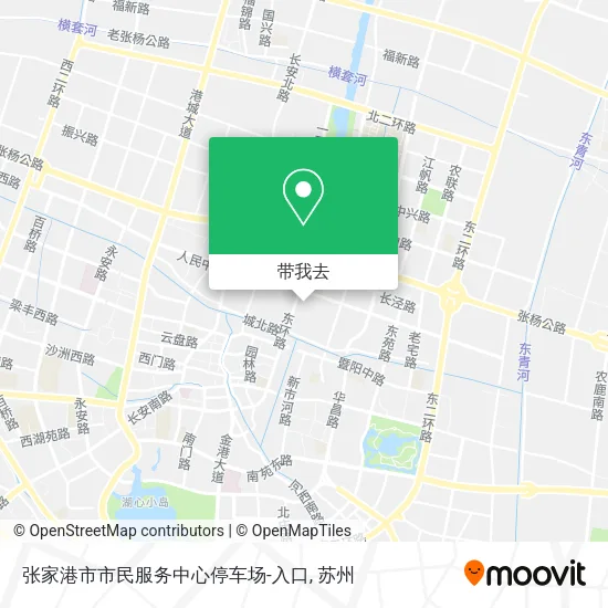 张家港市市民服务中心停车场-入口地图