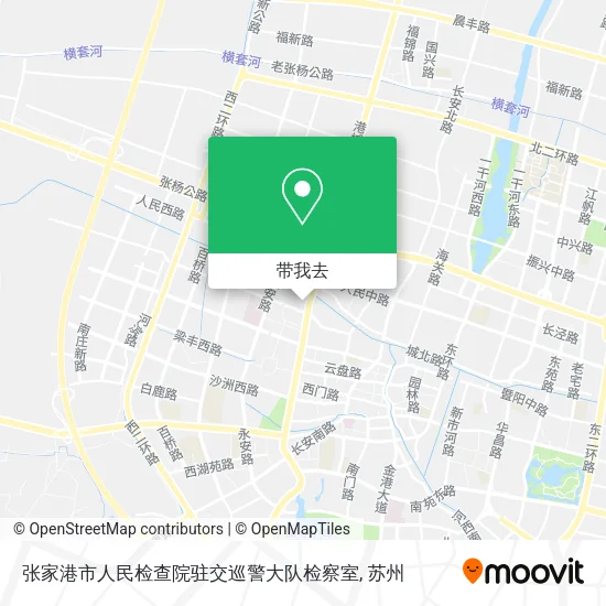 张家港市人民检查院驻交巡警大队检察室地图