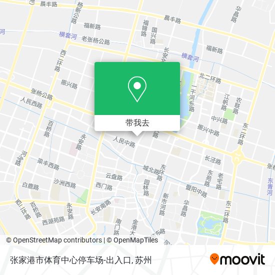 张家港市体育中心停车场-出入口地图