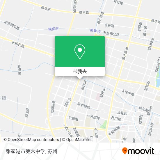 张家港市第六中学地图