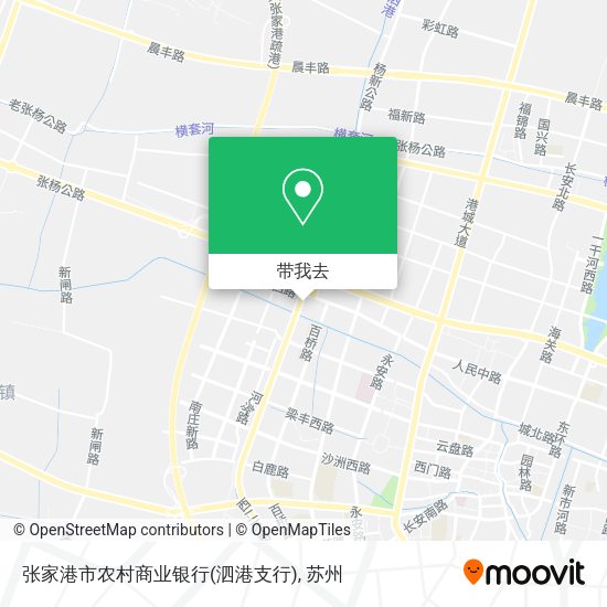 张家港市农村商业银行(泗港支行)地图