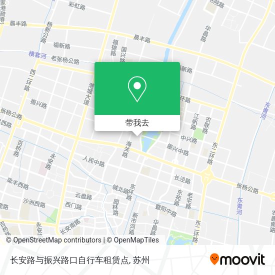 长安路与振兴路口自行车租赁点地图