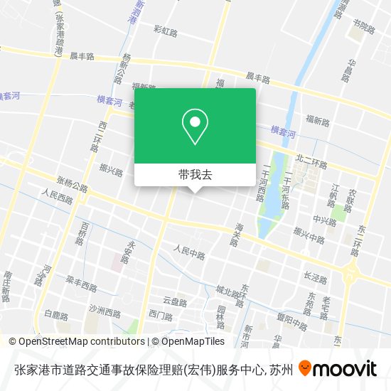 张家港市道路交通事故保险理赔(宏伟)服务中心地图