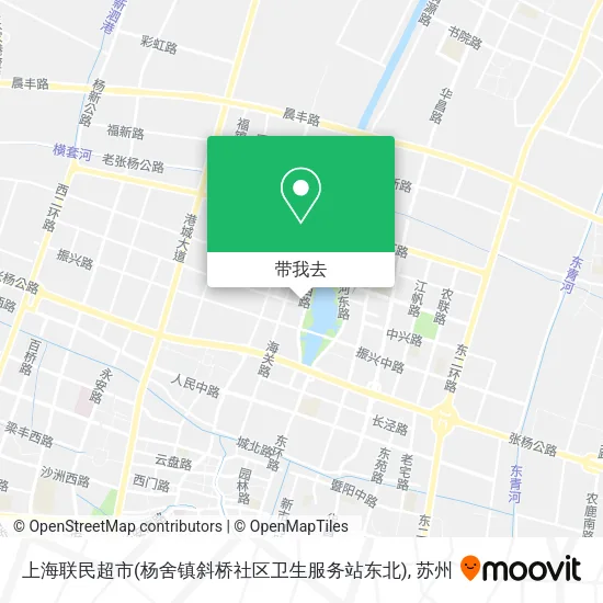 上海联民超市(杨舍镇斜桥社区卫生服务站东北)地图