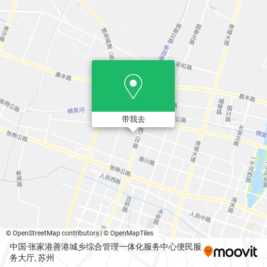 中国·张家港善港城乡综合管理一体化服务中心便民服务大厅地图