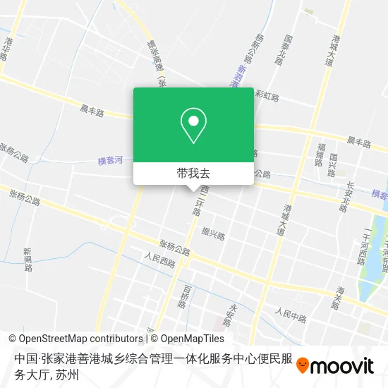 中国·张家港善港城乡综合管理一体化服务中心便民服务大厅地图