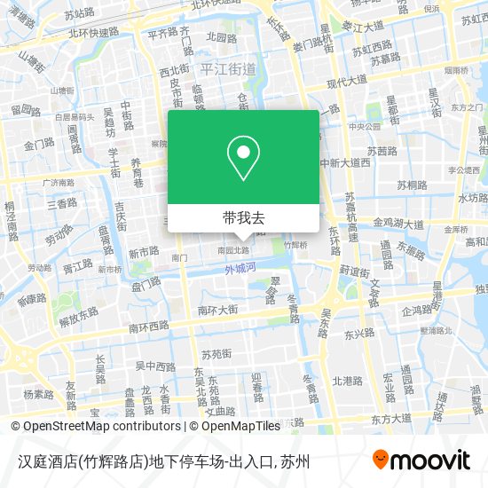 汉庭酒店(竹辉路店)地下停车场-出入口地图