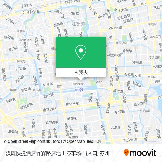 汉庭快捷酒店竹辉路店地上停车场-出入口地图