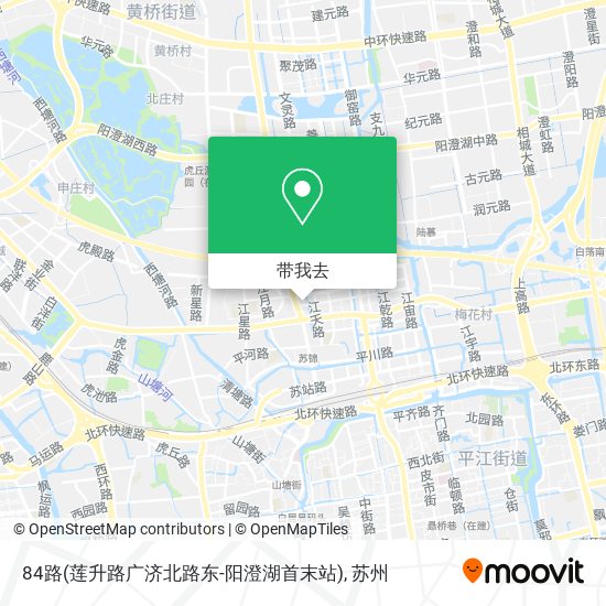 84路(莲升路广济北路东-阳澄湖首末站)地图