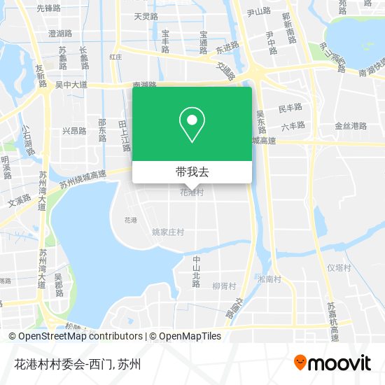 花港村村委会-西门地图