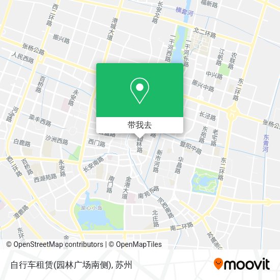 自行车租赁(园林广场南侧)地图