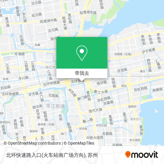 北环快速路入口(火车站南广场方向)地图