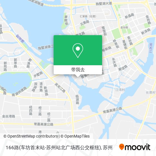 166路(车坊首末站-苏州站北广场西公交枢纽)地图