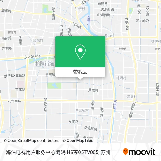 海信电视用户服务中心编码:HS苏05TV005地图