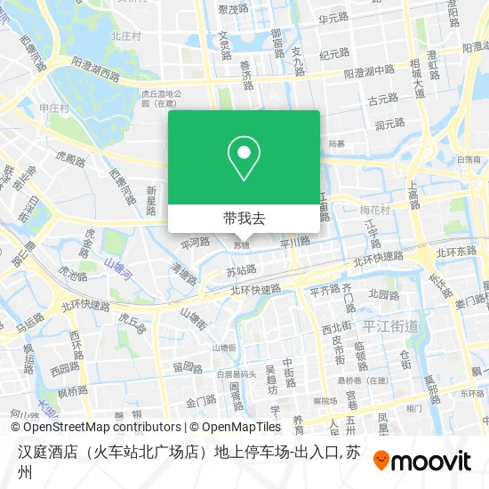 汉庭酒店（火车站北广场店）地上停车场-出入口地图