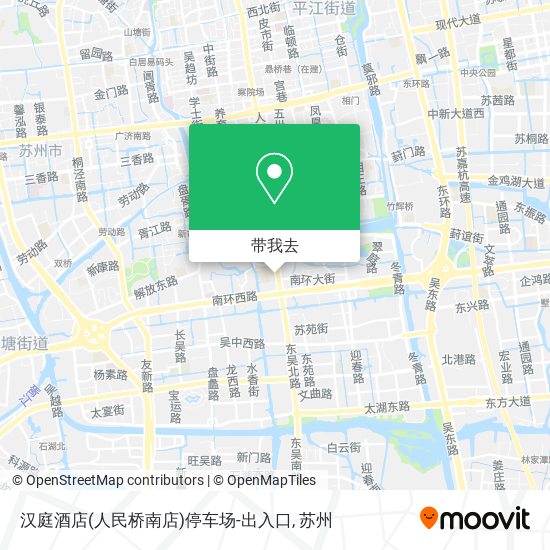 汉庭酒店(人民桥南店)停车场-出入口地图