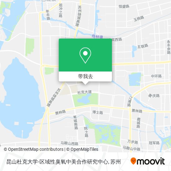 昆山杜克大学-区域性臭氧中美合作研究中心地图