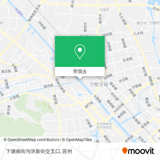 下塘南街与浒新街交叉口地图